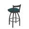 Holland Bar Stool Co 25" Low Back Swivel Counter Stool, Pewter Finish, Graph Tidal Seat 82125PW022 - alternate 3